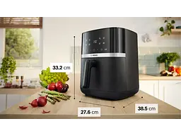 Мультипіч (аерофритюрниця) Bosch Serie 4 Air Fryer Fekete MAF462B1 - мініатюра 2