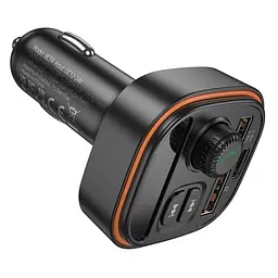 Автомобільне зарядне пристрій модулятор BOROFONE BC59 Heroic (USB-A/USB-C) 5V/3A чорний - мініатюра 4