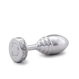 Металева анальна пробка DOXY Butt Plug RIBBED, ребриста, діаметр 3,3 см - мініатюра 2