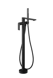 Змішувач для ванни Corsan Trino black mat підлоговий CMB7159BL Чорний матовий - мініатюра 7