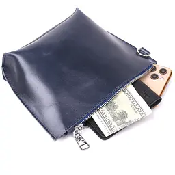 Жіноча шкіряна косметичка SHVIGEL 20х13.5х5 см acs0025802 - мініатюра 3