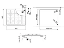 Газова варильна поверхня Smeg S64S - мініатюра 2