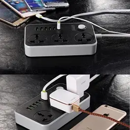 Розетка-удлинювач мережі фільтр LDNIO SC3604 на 3 розетки + 6 USB 3.4A - мініатюра 2