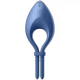 Ерекційне смарт-віброкільце ласо з регулюванням розміру Satisfyer Bullseye Blue - мініатюра 2