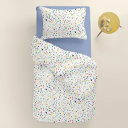 Дитяча постільна білизна в ліжечко DOTS CS5, зелений (ColorBlotsV6-6662_Cloud117_140) - мініатюра 2