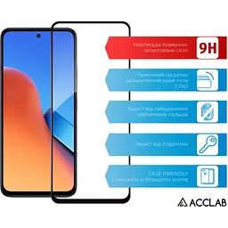 Скло захисне ACCLAB Full Glue Xiaomi Redmi 13 Black (1283126592904) - мініатюра 3