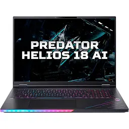 Ноутбук Ігровий ACER Predator Helios 18 AI PH18-73-9085, Intel Core Ultra 9 275HX до 5.4GHz, 18" WQXGA, 64GB, SSD 2TB, NVIDIA Geforce RTX 5090 24GB, Free Dos