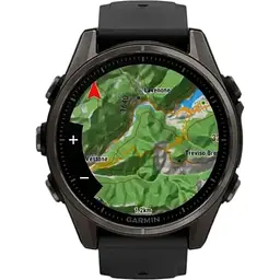 Смарт-годинник Garmin Fenix ​​8 Amoled Sapphire Carbon Gray DLC Tit. w. Black/Pebble Gray S. Band 43 mm (010-02903-20) - мініатюра 4
