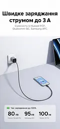 Кабель UGREEN L309 USB-A - USB-C QC 3.0 18 Вт 1 м чорний (85201) - мініатюра 14