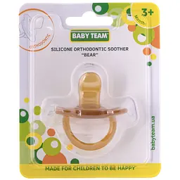 Силіконова ортодонтична пустушка Baby Team Ведмедик (3051) - мініатюра 3