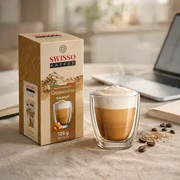 Капучино Swisso Kaffee Cappuccino Karamell зі смаком карамелі 10х12,5 г - мініатюра 4