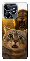 Чохол Demsky Shocked cat and lion для Realme C53