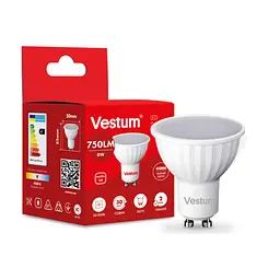 Лампочка Vestum LED MR16 8W 4100K 220V GU10 (1-VS-1508) - мініатюра 2