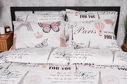 Комплект постільної білизни Moon&Star Ranforce Elite Paris For You євро 200х220 см наволочки 4х50х70 см - мініатюра 3