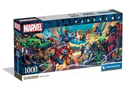 Пазл Clementoni Герої проти Лиходіїв, Marvel (Marvel Heroes Vs Villa Panorama Puzzle - 1000 pcs.), 1000 ел. (панорама) (37056)