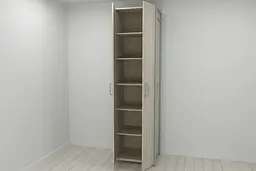 Шафа Гардероб Уні секція 7 серії Конект Ferrum-decor 220x60x50см Сірий метал ДСП Дуб Сонома 16 мм (FRD-104565)