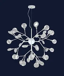 Люстра LED Levistella 918LP262-36 WH+CL, 36W, білий/прозорий, сучасний стиль для дому - мініатюра 2