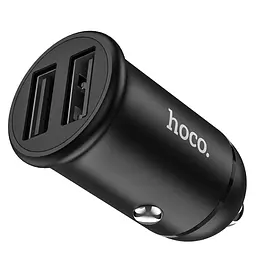 Автомобільний зарядний пристрій Hoco Z30 2 USB чорний