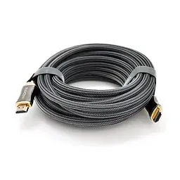 Кабель VEGGIEG HX-12 HDMI-HDMI 2 K * 4 K, 12.0 m, v 2,0, OD-8.0 mm, круглий, обплетення, Black, коннектор Black-Gold, Box