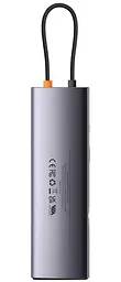USB-Хаб Baseus Metal Gleam Series 12-in-1 (Type-C to HDMI+USB3.1*2+USB3.0*2+Type-C 3.1+PD+RJ45+SD/TF gray (WKWG020213) - мініатюра 3