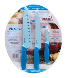 Набір ножів Hilton FO-8SCP: 3 ножі + дошка - мініатюра 2