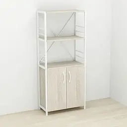 Етажерка 3/60 Ferrum-decor Серії Конект із тумбою 144x60x28 Білий ДСП Сонома (FRD-104452)