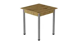 Стіл кухонний Ferrum-decor Агата 75x80x80 Сірий ДСП Дуб Артізан 16мм (FRD-105677)