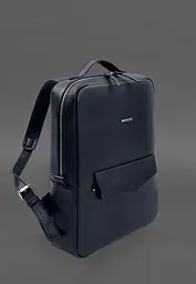 Шкіряний рюкзак на блискавці Cooper maxi синій - мініатюра 3
