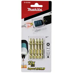 Біта торсіонна PH2 50 мм (5 шт) з насадкою Mag Booster Makita B-42488