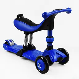 Самокат-велобіг 3 в 1 Best Scooter 32х14х61-75 см Синій 000231682 - мініатюра 4