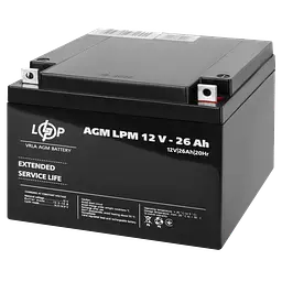 Аккумулятор AGM LPM 12V - 26 Ah - мініатюра 2