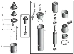 Насос свердловинний шнековий   VOLKS pumpe  4QGD 1,2-50-0,37кВт 4 дюйми +кабель 15м - мініатюра 3