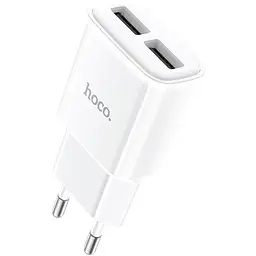 Мережевий зарядний пристрій Hoco C88A 2-USB White [112160]