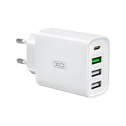 Мережевий зарядний пристрій XO L120 multi port fast charging (USB-C 20W/USB-A 18W) with lightning cable Білий - мініатюра 6