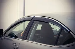 Дефлектори вікон вітровики Lexus ES 2013- З Хром Молдінгом