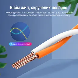 Плоский кабель-удлинитель Ethernet Vention 0,5 м сетевой патч-корд RJ45 8P8C штекер для подключения к порту и гнездо для кабеля Cat.7 10 Гбит/с для прокладки вдоль стен и в узких промежутках полоса пропускания 600 МГц чёрный (ICBBD) - миниатюра 9