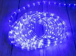 Світлодіодна стрічка, вулична гірлянда дюралайт, LED (синє світло), 8 метрів - мініатюра 2