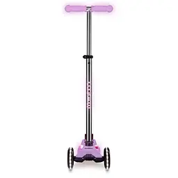 Самокат дитячий Micro Maxi Deluxe Glow LED Plus 3-колісний сяйнисто-пурпуровий (MMD378) - мініатюра 3