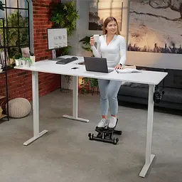 Комп'ютерний кутовий стіл Di Volio Trani з регульованою висотою правий, білий - мініатюра 12