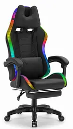 Комп'ютерне крісло Hell's HC-1039 LED RGB (тканина) - мініатюра 3