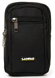Сумка LANPAD чоловіча 11х17х6 см Чорний (LAN6195 black) - мініатюра 2