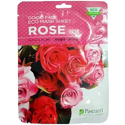 Маска тканинна для обличчя Amicell Pascucci Good Face Eco Rose з екстрактом троянди