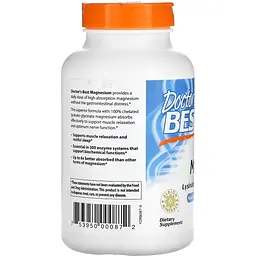 Магній Doctor's Best High Absorption Magnesium 100 мг 240 таблеток - мініатюра 3