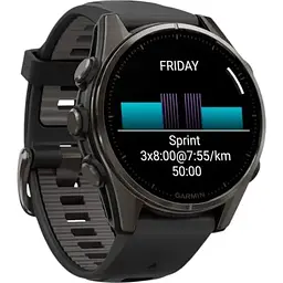 Смарт-годинник Garmin Fenix ​​8 Amoled Sapphire Carbon Gray DLC Tit. w. Black/Pebble Gray S. Band 43 mm (010-02903-20) - мініатюра 6