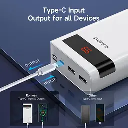 Павербанк Romoss 30000 mAh 30W Sense 8PS Pro білий (PHP30-892-1133H) - мініатюра 4