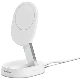 Зарядний пристрій BELKIN 15Вт Magnetic Stand Qi2, білий (WIA008VFWH)