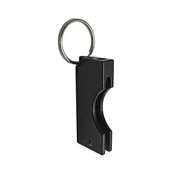 Захисний алюмінієвий чохол для ключа YubiKey 5 / 5C / Security Key NFC з брелком, Чорний, 1 шт