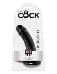 Фалоімітатор King Cock 6" 15 см чорний - мініатюра 5