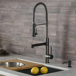 Змішувач для кухні Kraus Artec Pro KPF-1603MBSB, Чорний - мініатюра 2