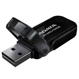 USB флеш накопичувач ADATA 64GB UV240 Black USB 2.0 (AUV240-64G-RBK) - мініатюра 2